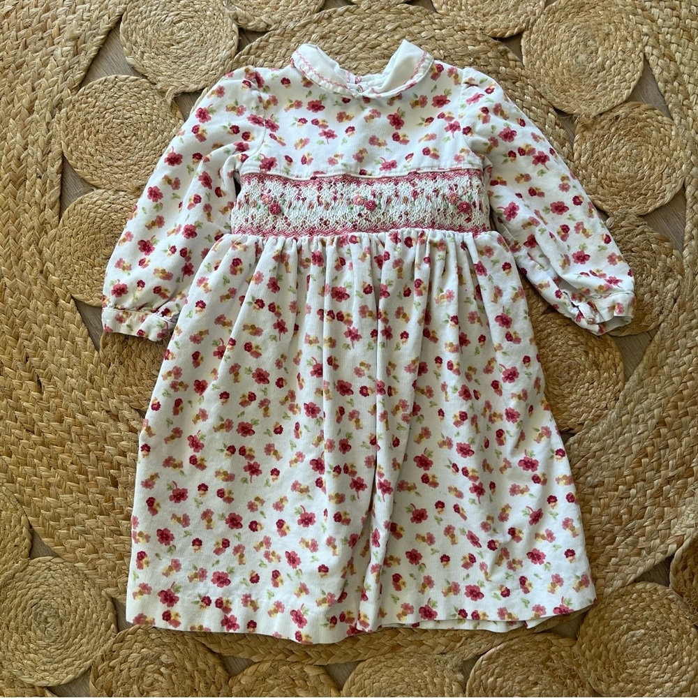 Girl's Vintage Laura Ashley Corduroy long Sleeve Dress